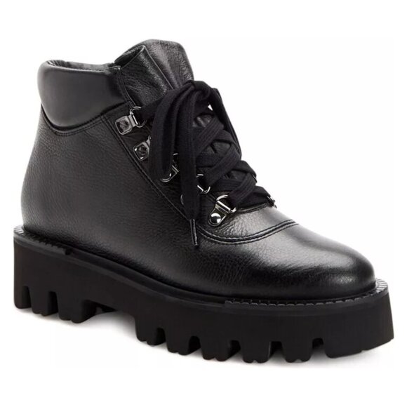 $550 Aquatalia Angie Tumbled Weatherproof Leather Hiking Boot